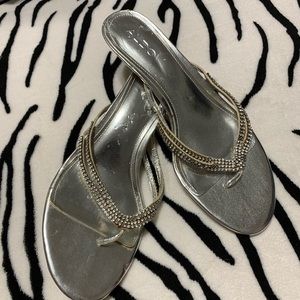 Aldo kitten heel bling sandal